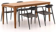 + 10% kassakorting | Diningset Manifesto | 4 personen teakhout | Tuinset stapelbaar | 5-delig | Kees Smit Tuinmeubelen