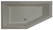 Xenz Society 160 ligbad - 160x90cm - met overloop - zonder afvoer - Hoekopstelling links - Acryl Cement Mat 6881-06