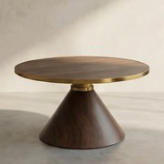 Kare Design Cono Ronde Salontafel Walnoot - 70 X 70cm.
