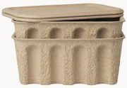 Opbergdozen Pulp van papierpulp, D 18 cm, 2-delig