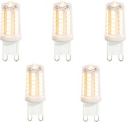 Set van 5 G9 LED lampen helder 3.5W 480 lm 2700K
