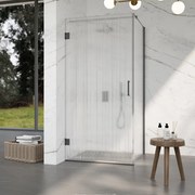 Fortifura Galeria Douchecabine - 90x120x200cm - scharnieren - deurgreep - stabilisatiestang - helder geribbeld - veiligheidsglas - Geborsteld gunmetal (Antraciet) SW1208821/SW1122563/SW797907/SW797953