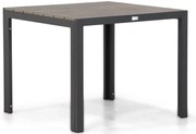 Dining Tuintafel vierkant 92 x 92 cm Aluminium/polywood Grijs Young