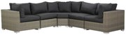 Hoek loungeset 5 personen Wicker Taupe  Garden Collections Toronto