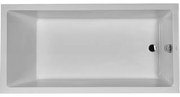 Duravit Starck 1 bad acryl rechthoekig met overloop met 1 rugsteun 180x90x46cm inbouw wit 700050000000000