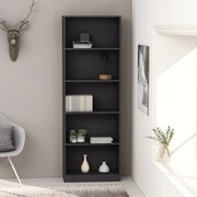 vidaXL Boekenkast met 5 schappen 60x24x175 cm bewerkt hout grijs