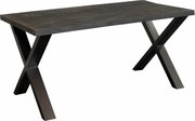 Eettafelblad massief Mango zwart - 180 x 90 x 78 cm - Bladdikte 4,0 cm