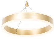 Hanglamp messing 30 cm incl. LED 3-staps dimbaar - Lyani Design rond Binnenverlichting Lamp