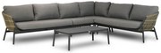 Hoek loungeset 5 personen Aluminium/wicker Taupe  Coco Nathan/Rimini