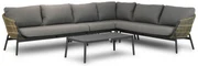 Hoek loungeset 5 personen Aluminium/wicker Taupe  Coco Nathan/Rimini
