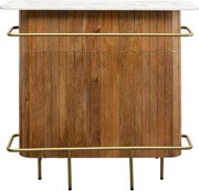 Kare Design Grace Barmeubel Mangohout Met Marmer - 120 X 48cm.