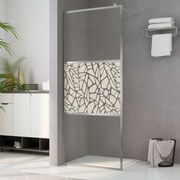 vidaXL Inloopdouchewand met stenenmotief 80x195 cm ESG-glas