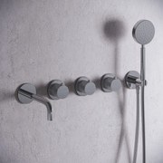 Saniclear Plus Curved inbouw badkraan met 20cm uitloop chroom