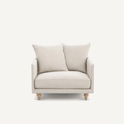 Fauteuil, in gemêleerd canvas, LAZARE