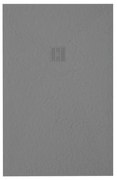 ZEZA Grade Douchebak - 140x100cm - antislip - antibacterieel - mineraalmarmer - rechthoek - mat cemento (grijs) 400000000000019419