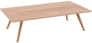 Goossens Salontafel Ferry rechthoekig, hout eiken blank, elegant chic, 135 x 36 x 75 cm