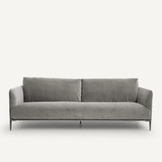 Zitbank in stonewashed fluweel, Oscar, ontwerp E. Gallina