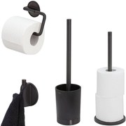 Tiger Tune toiletaccessoires set 4-delig vrijstaand Zwart geborsteld/Zwart