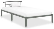 vidaXL Bedframe metaal grijs 100x200 cm