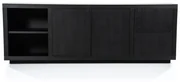 Eleonora Helsinki Modern Dressoir Zwart Hout - 200x47x76cm.