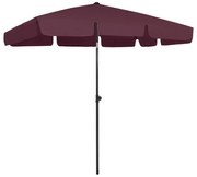 vidaXL Strandparasol 200x125 cm bordeauxrood