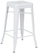 Set Van 2 Stapelbare Hoge Krukken In Staal Lix Wit & ↑65 Cm - Sklum