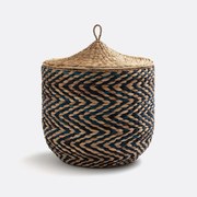 Gevlochten mand met deksel, Nomado