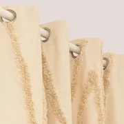 Katoenen Gordijn Jasper Beige – Crème & 140 X 260 Cm - Sklum