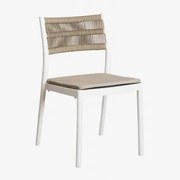 Set Van 4 Favila Stapelbare Eetkamerstoelen Gardenia Wit - Sklum