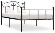 vidaXL Bedframe metaal zwart 90x200 cm