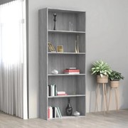 vidaXL Boekenkast 80x30x189 cm bewerkt hout grijs sonoma eikenkleurig