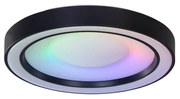 Plafondlamp zwart incl. LED dimbaar RGBW met afstandsbediening - Arco rond Binnenverlichting Lamp