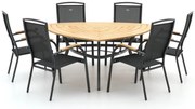 Hartman Raffaelo/Triangular 170cm dining tuinset 7-delig stapelbaar