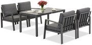 Zakintos Premium 4 antraciet aluminium tuinmeubelen Tuinpunt