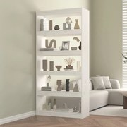 vidaXL Boekenkast/kamerscherm 80x30x167,4 cm massief grenenhout wit