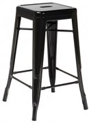 Stapelbare Hoge Kruk Van Staal Lix Zwart & ↑65 Cm - Sklum