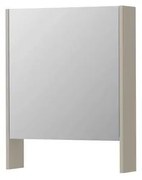 INK SPK3 Spiegelkast - 60x14x74cm - 1 deur - dubbelzijdige Spiegel - open planchet - schakelaar en stopcontact - MDF lak Mat kasjmier grijs 1110029