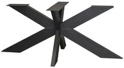 Industrieel onderstel 3D kruis poot - Zwart metaal - 140 x 90 cm