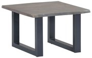 vidaXL Salontafel met natuurlijke randen 60x60x40 cm acaciahout grijs