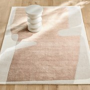 Vloerkleed in lyocell en wol, handgemaakt, Caldera