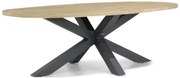 Dining Tuintafel ovaal 240 x 120 cm Teak Old teak greywash Brookline