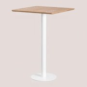 Vierkante Hoge Barkruk Van Essenfineer Frappe ↔︎ 70 Cm & Wit - Sklum