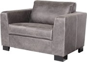 Fauteuil - Polka - leer Colorado grijs 02