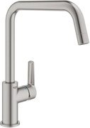 Grohe QuickFix Start verhoogde keukenmengkraan hoek supersteel