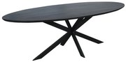 Starfurn Ferris Ovale Eettafel Zwart Eiken 210 Cm - 210 X 100cm.