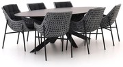 Manifesto Novara/Furato ellips 240cm dining tuinset 7-delig