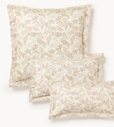 Kussenhoes Pola met bladprint en bies