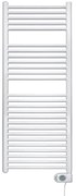 Zehnder Aura E elektrische handdoekradiator 122.6x50cm 750watt 230 volt | 50 Hz Staal Wit glans pbez-120-50-mq