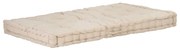 vidaXL Palletvloerkussen 120x80x10 cm katoen beige