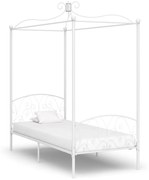 vidaXL Hemelbedframe metaal wit 90x200 cm